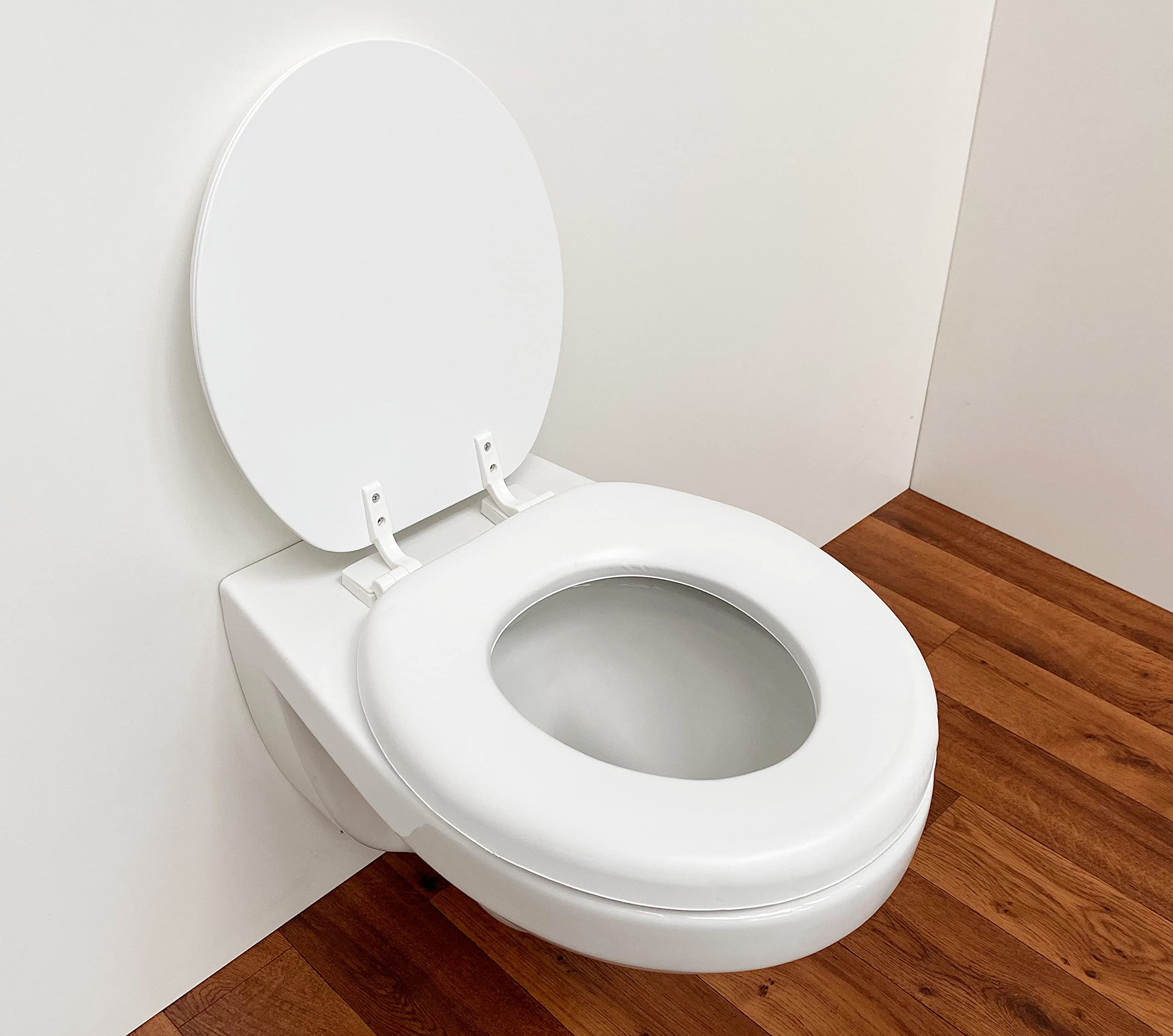 ADOB Soft WC Sitz gepolstert weich Lugano Plus Farbe Weiss extra stabil bis 200 kg belastbar