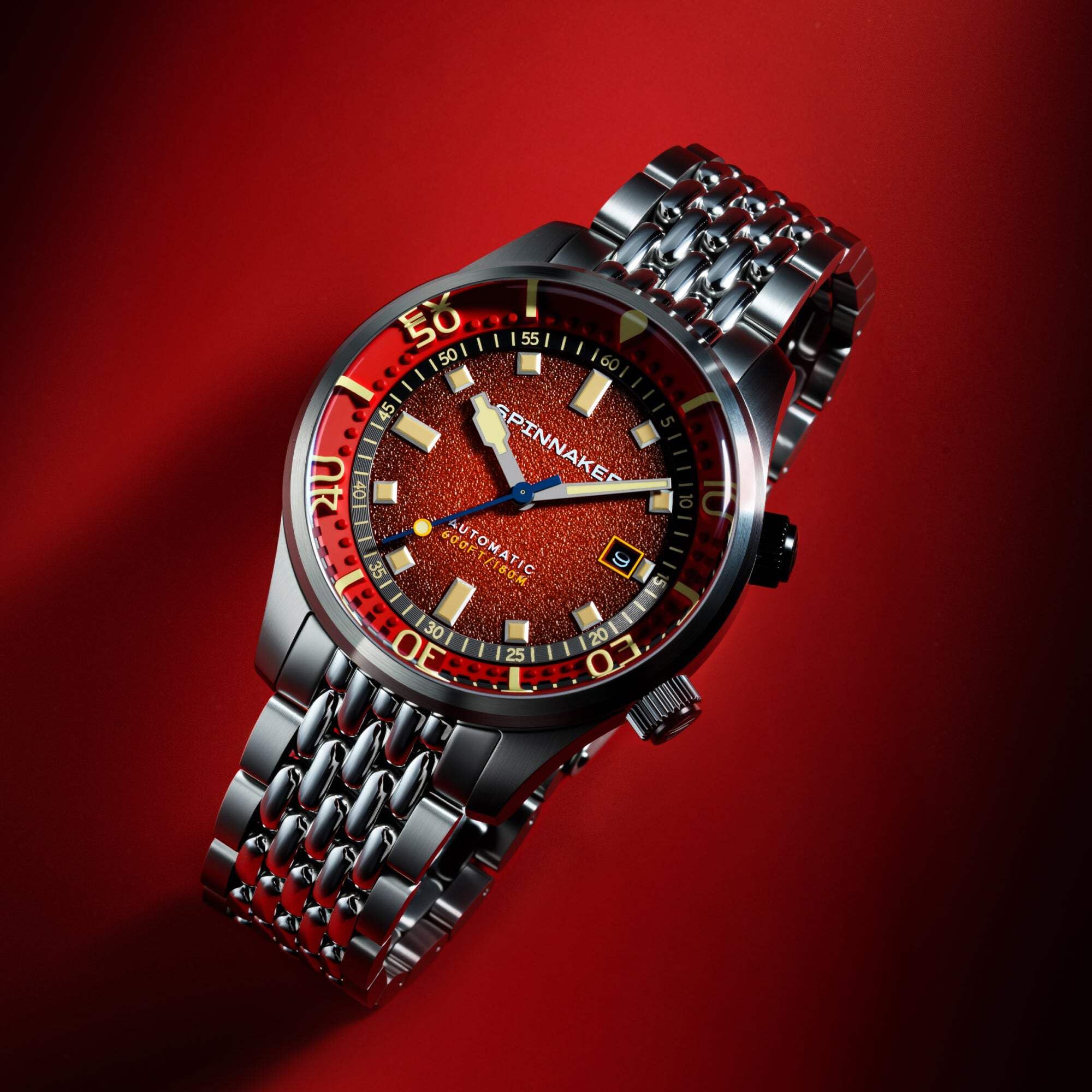 Spinnaker Bradner SP-5062 - Reloj automático de 3 manecillas para Hombre de 42 mm con Correa de Piel auténtica o Acero Inoxidable
