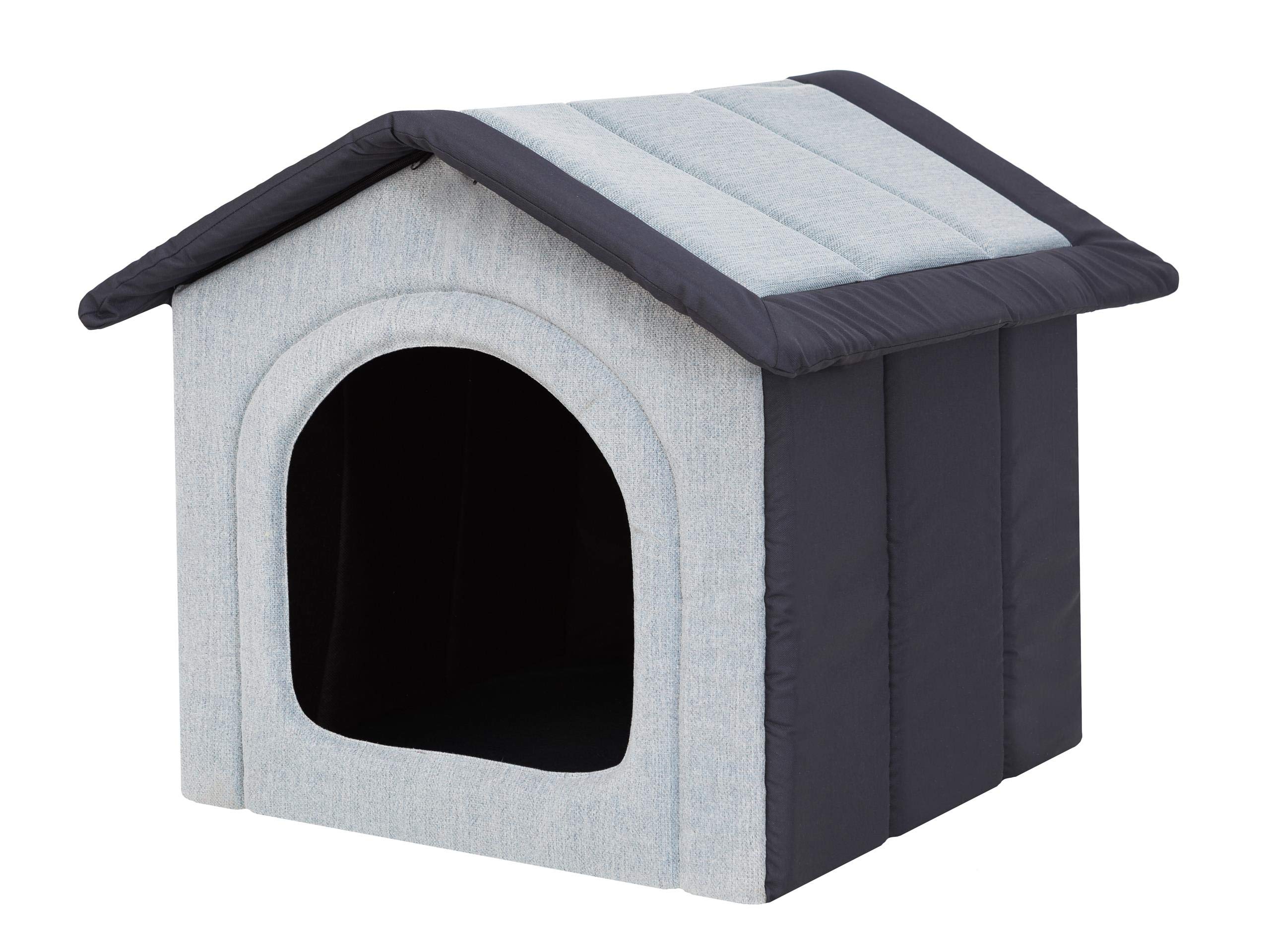 Caseta para perros, rincón para perros, zona de relajación, perrera, refugio para mascotas, perrera, caseta para mascotas, cueva para perros, palomas con azul marino, R4: 55 x 60 cm