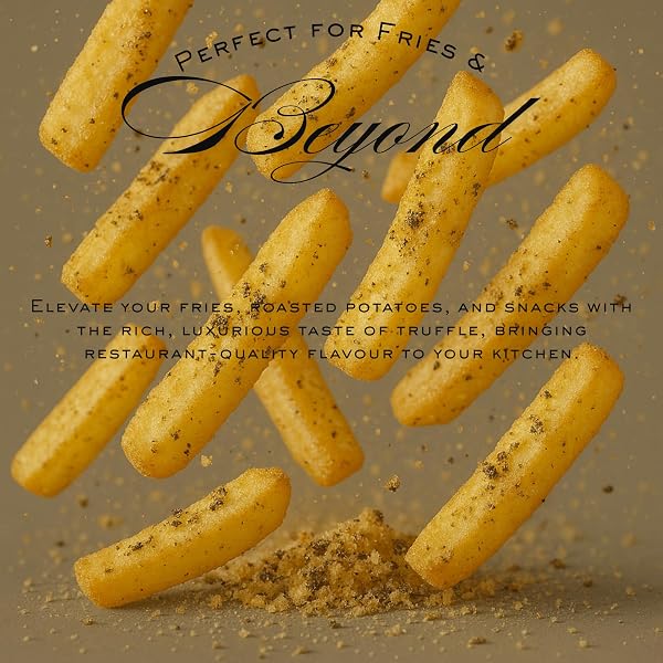 Frites à la Truffe : un délice ! - Assaisonnement premium à la truffe - Conçu pour sublimer vos frites et plats salés - Pot en verre (60 g) - 5
