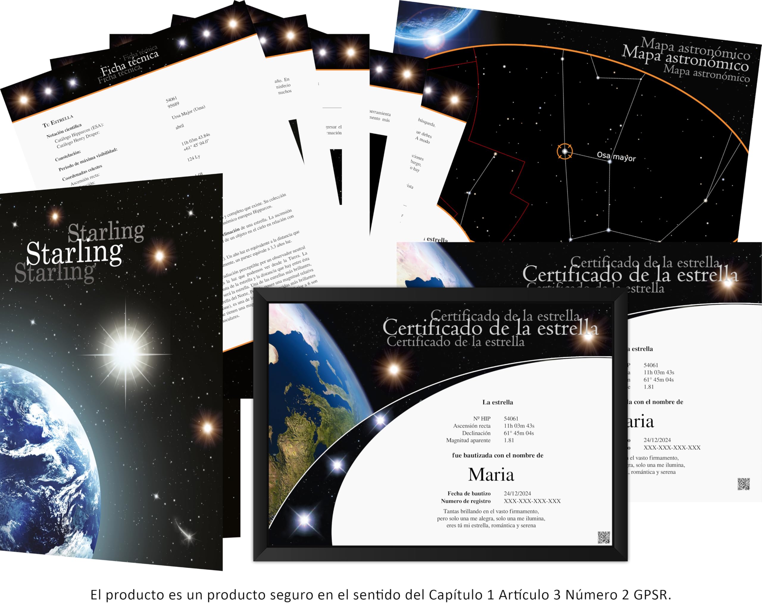 Starling© Registro de Estrellas - Comprar una Estrella - Regalar una Estrella (Estrellas más Brillantes de una constelación)