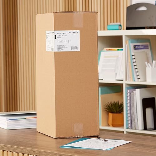 Miniatura 16 de McKesson Papel de mesa de examen médico [12 rollos] – Funda de mesa de cama ideal para cambiar pañales, encerar, enfermería, quiropráctico, rastreo