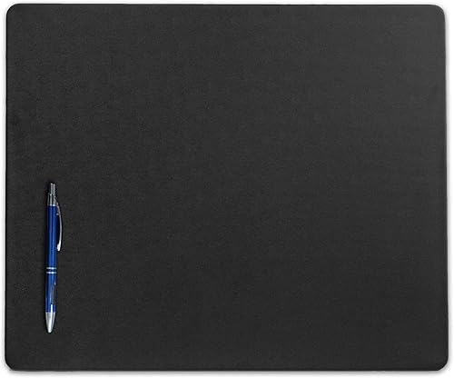 Dacasso Almohadilla protectora para mesa de conferencias de cuero sintético negro de 17 x 14 pulgadas