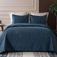 Vista 12 de Whale Flotilla - Juego de edredón para cama individual, colchas suaves color azul aguamarina, tamaño Twin XL para todas las estaciones, 2 piezas