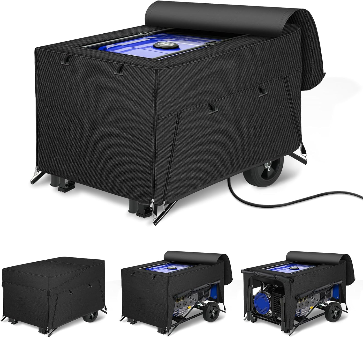 Porch Shield Generator Covers Running - Heavy Duty Waterproof Generator Rain Tent Shelter for 3500w-12000w Black Running Generator-Black 36''(L) x 28''(W) x 20''(H)