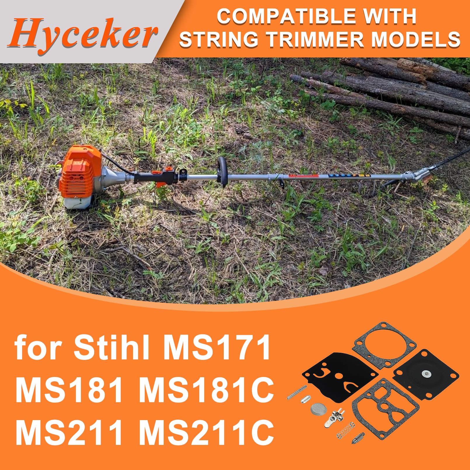 Kit de Reparación de Juntas de Carburador para Stihl FS 38, 45, 55, 46, FS38, FS45, FS55, FS46, HS45, BG45, BG85, MM55, BT45 y C1Q-S66, con Filtro de Aceite, Filtro de Combustible y Bujía