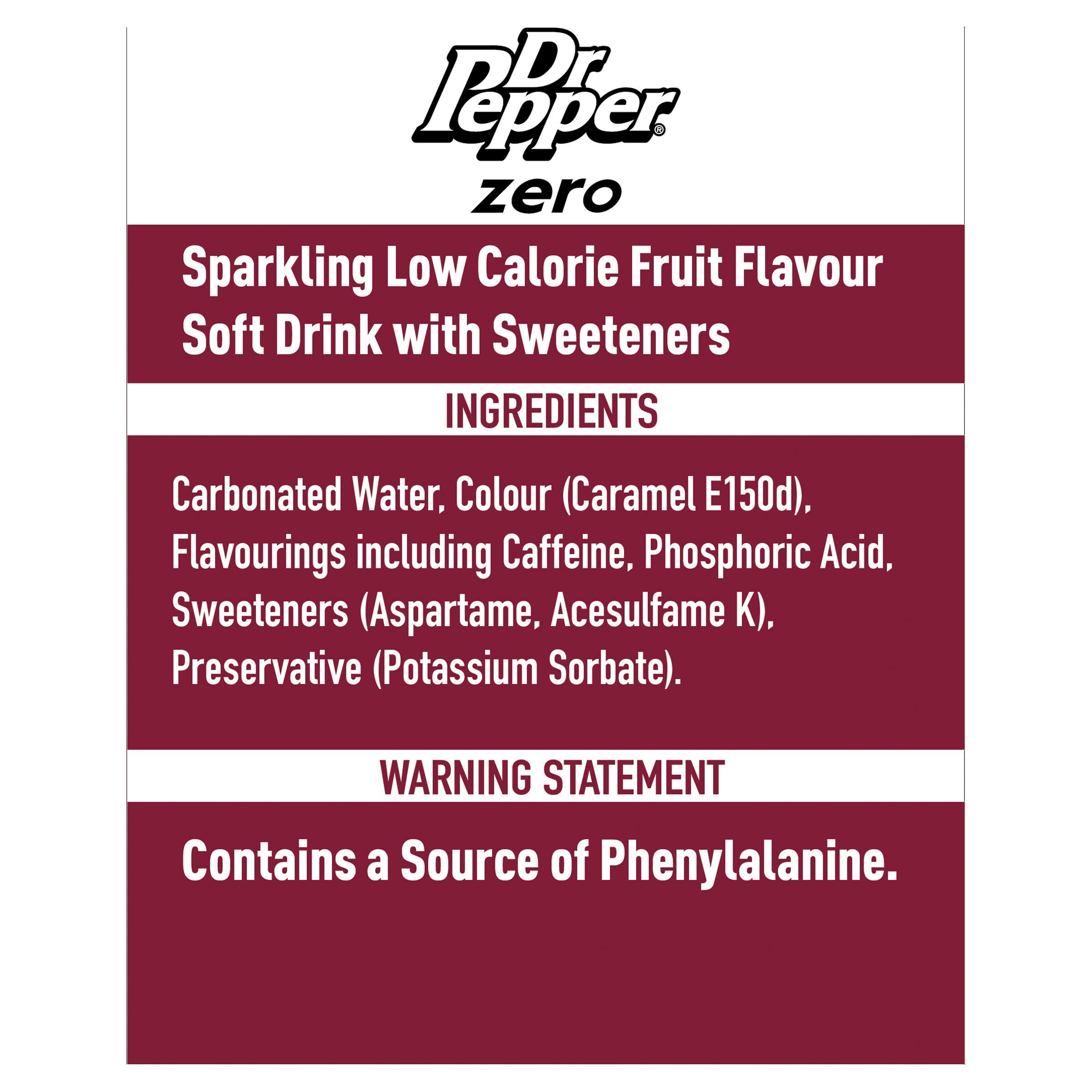 Dr. Pepper Zero 2 x 4 x 330ml