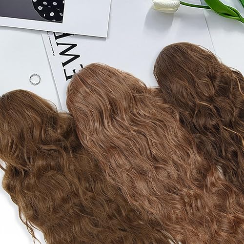 Miniatura 5 de Extensión de cola de caballo para mujeres negras, extensión de cola de caballo con cordón de 26 pulgadas, extensiones de cabello largo ondulado,