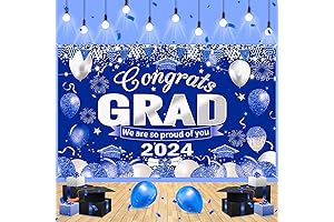 2024 Navy Blue Graduation Photo Banner