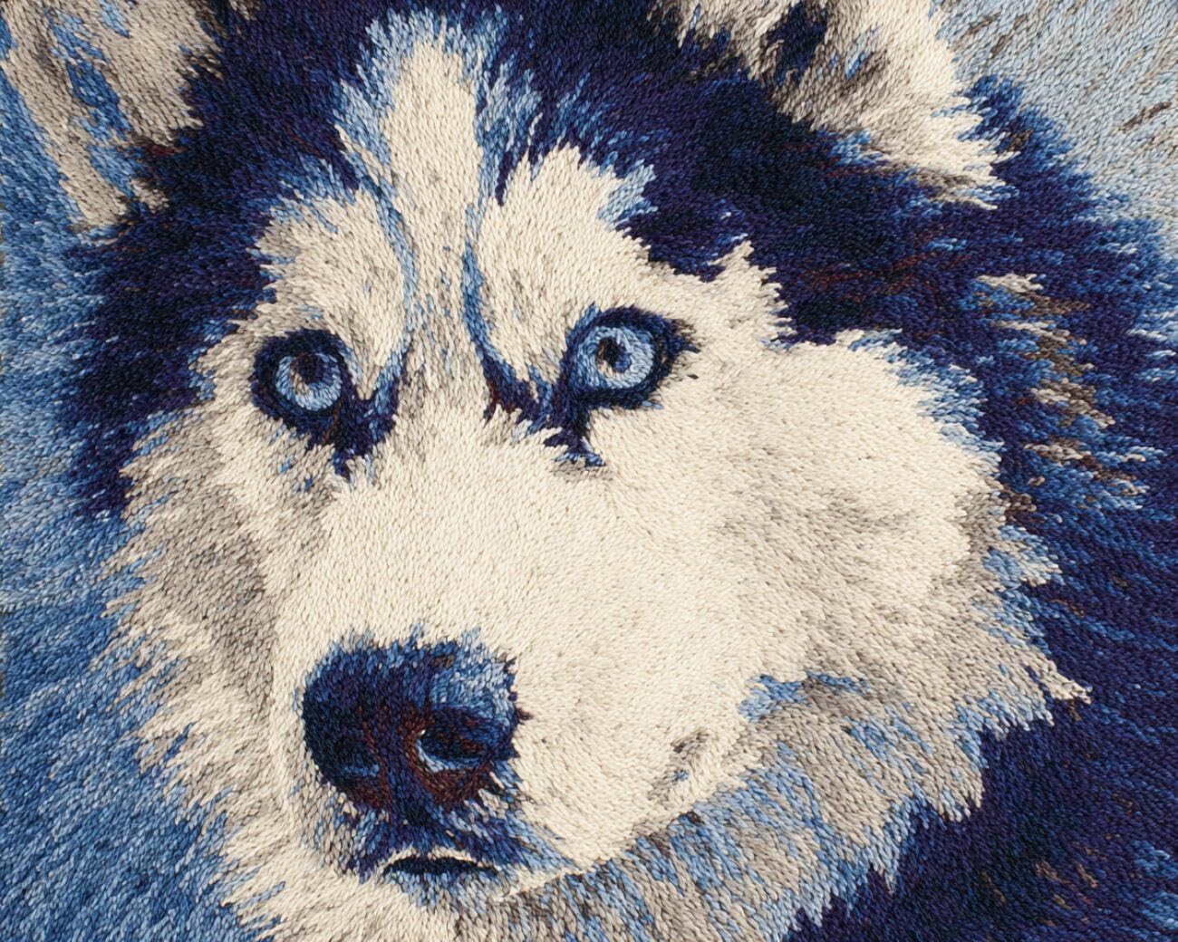AMBATTERY Carpet Latch Hook Kit Dog Portrait 55x75cm
