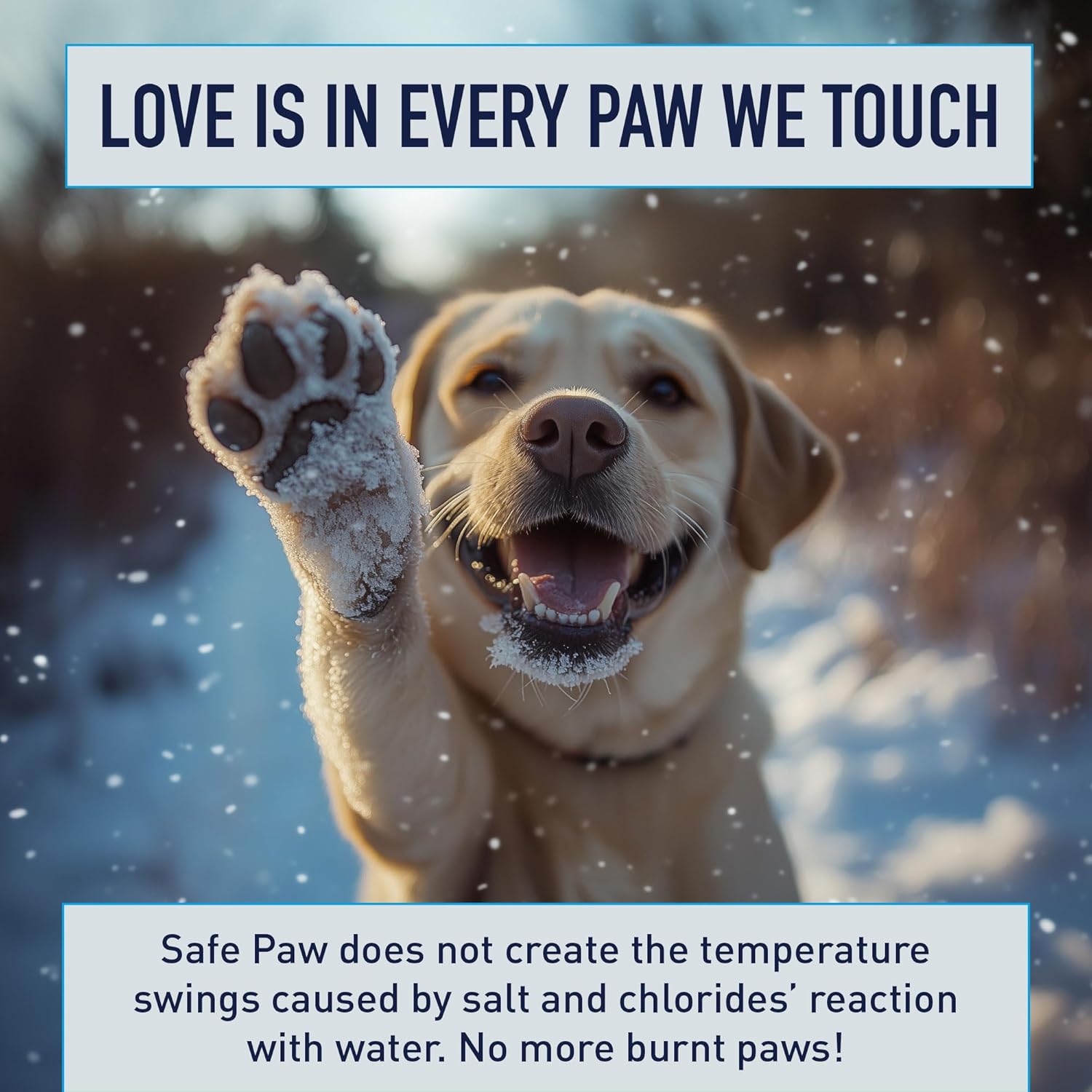 Safe Paw Pet-Safe Ice Melt, Salt & Chloride-Free Deicer, 35 Lbs - Non-Corrosive, Dog-Friendly Snow Melter for Concrete, Wood Decks, Driveways & Sidewalks, 100 Sq. Ft. Coverage Per Pound