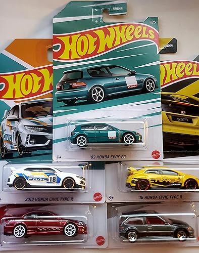 Hot Wheels Juego de aniversario de Honda Civic 2022, (HDH20)