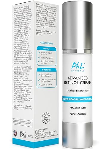Miniatura 9 de Crema de retinol para rostro con ácido hialurónico  Hidratante nocturno antienvejecimiento sin perfume con ingredientes naturales, especialmente