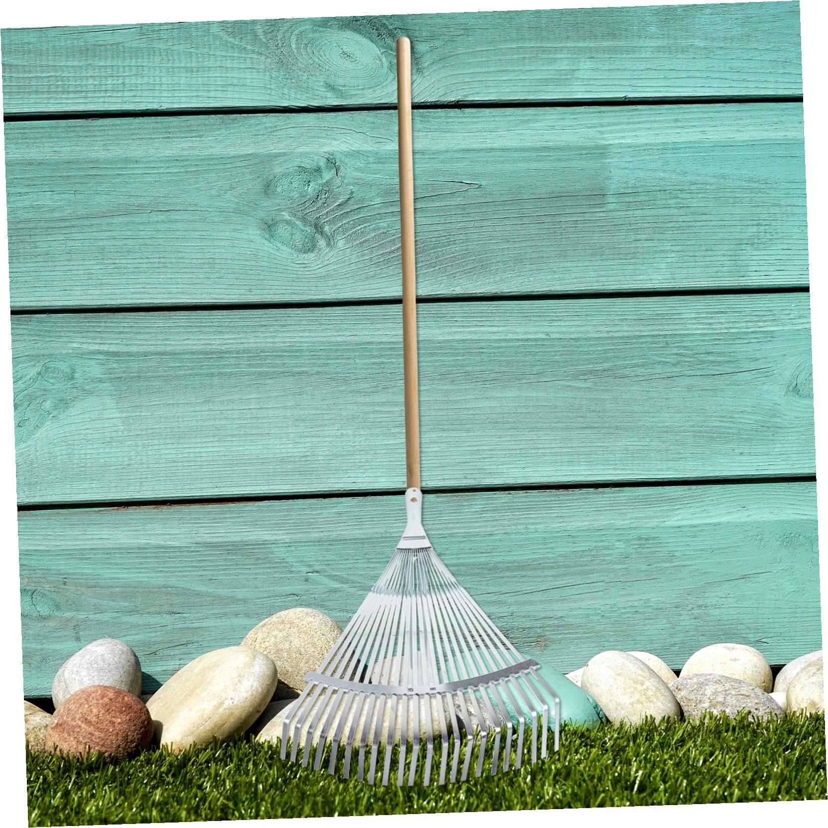 Rastrillo de Jardín Extensible Ajustable de Acero al Carbono, 29-46cm