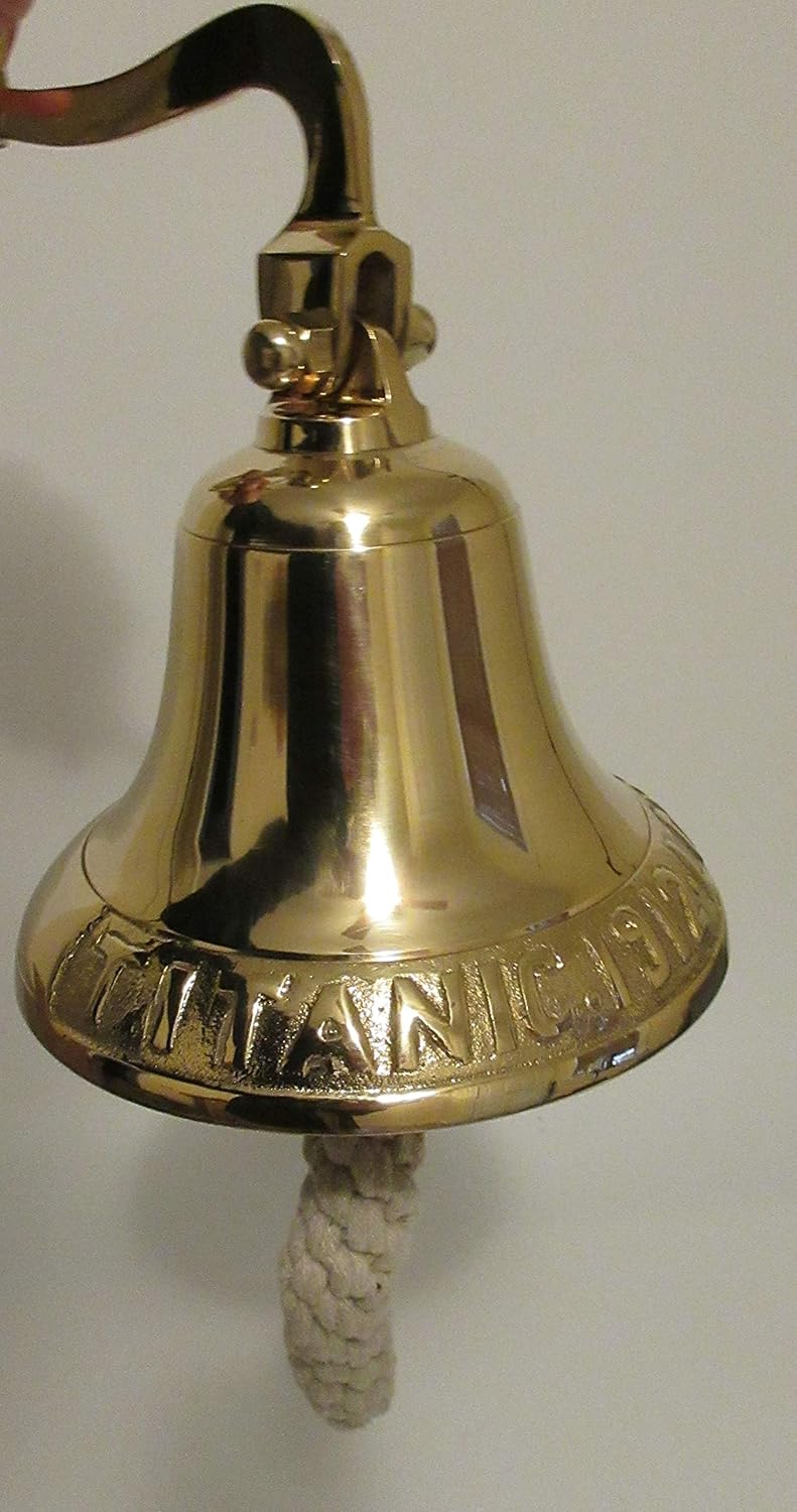 UD Titanic Ship Bell with Polished Brass Finish