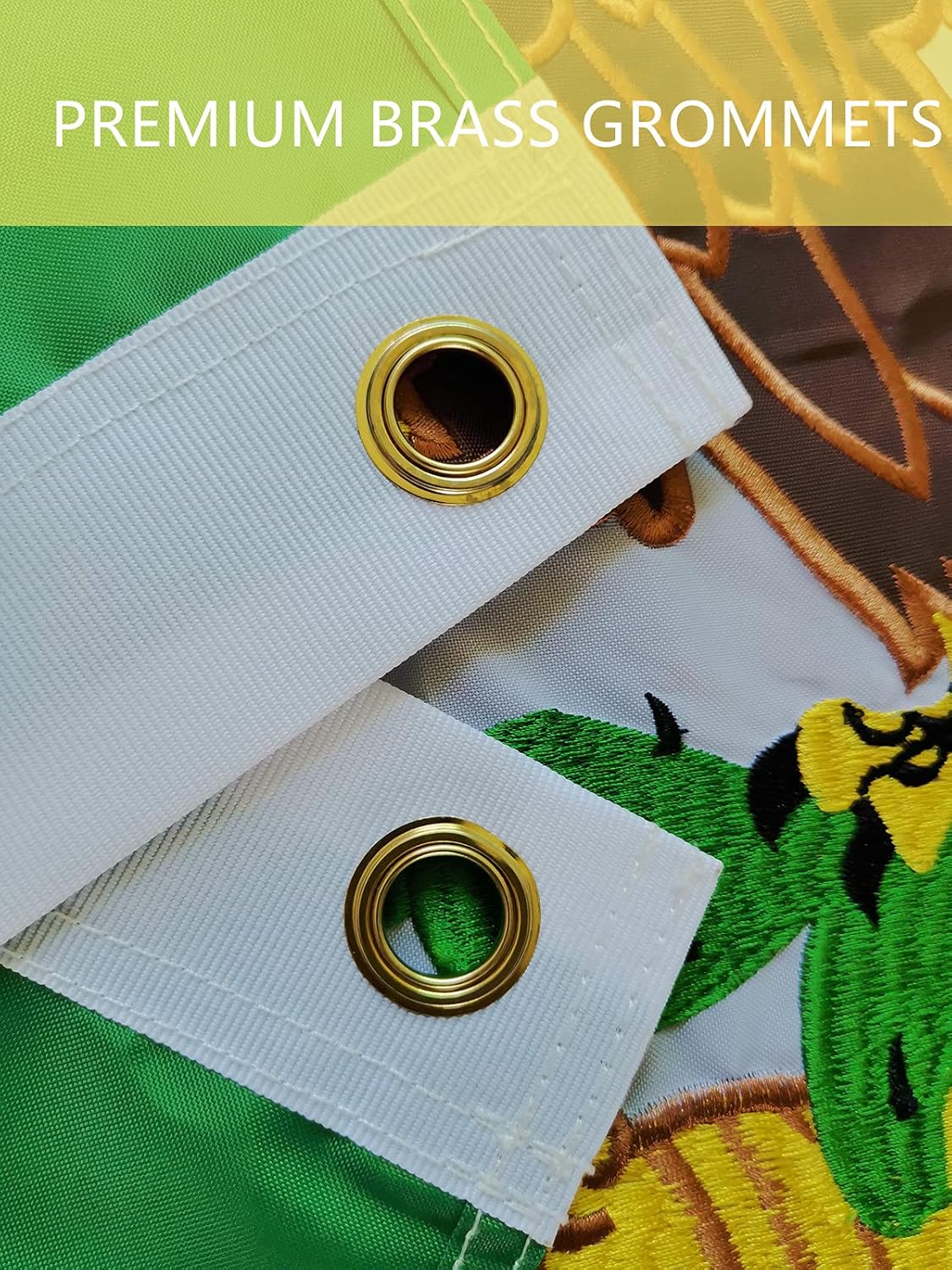 Mexico flag Mexican Flag bandera mexicana 3x5FT -Embroidered Double Stitched Sewn Stripes Outdoors Indoors 210D Heavy Duty Polyester Flag with Brass Grommets - Image 5