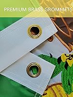 Vista 5 de Bandera de México, bandera mexicana, 3 x 5 pies, bordada, doble costura, rayas cosidas, para exteriores e interiores, bandera de poliéster