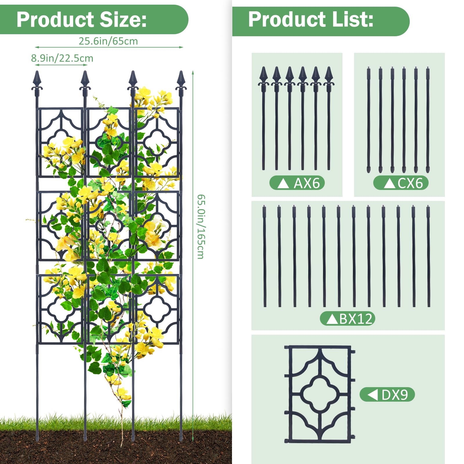 Snapklik.com : Garden Trellis For Climbing Plants, Deaunbr Tall Plant ...