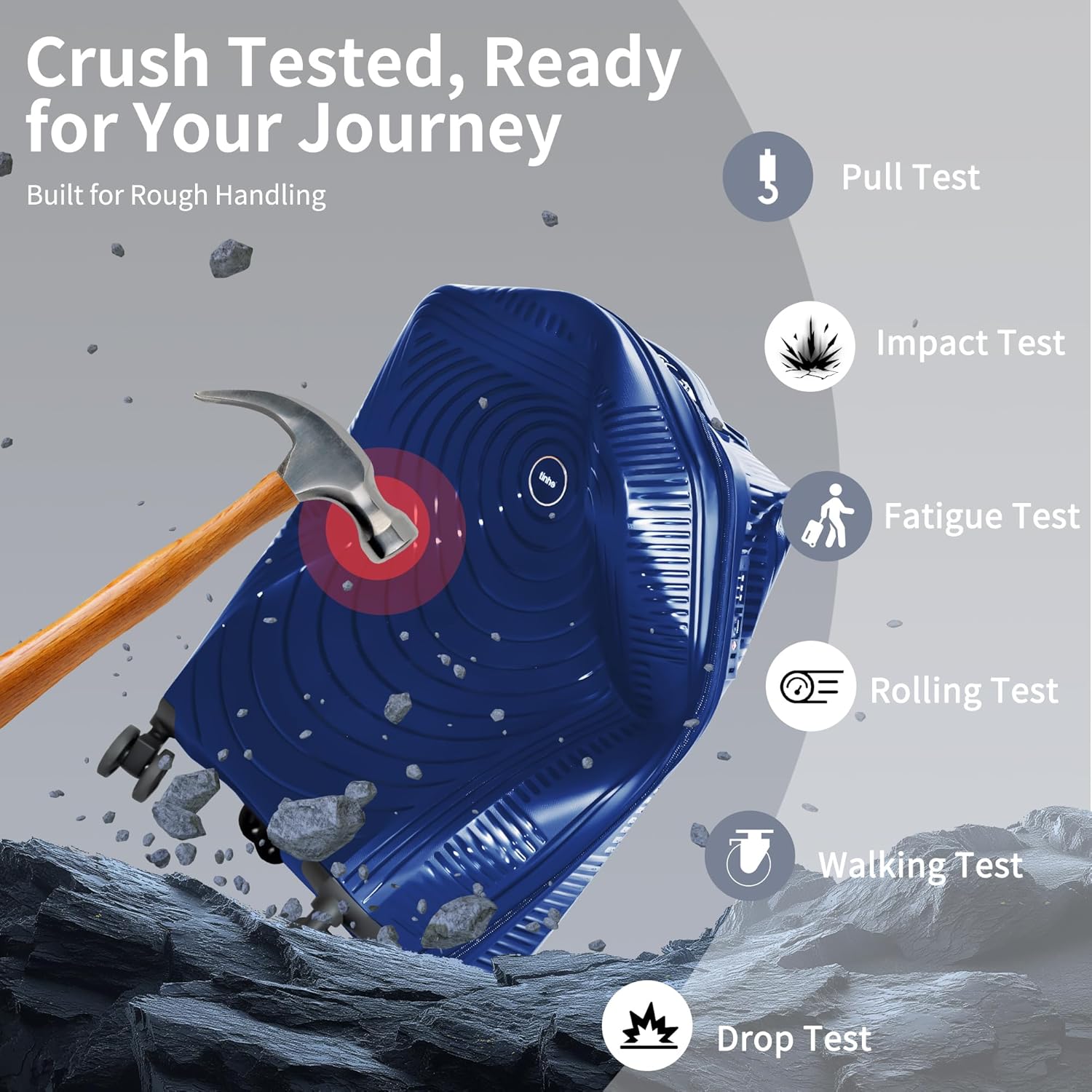 Luggage Sets 5 Piece,Lightweight,Impact-Resistant,Wear-Resistant Suitcases with Wheels, Hardshell Suitcase Set with Spinner Wheels, PP Carry on Luggage Set with TSA Lock, Travel Luggage