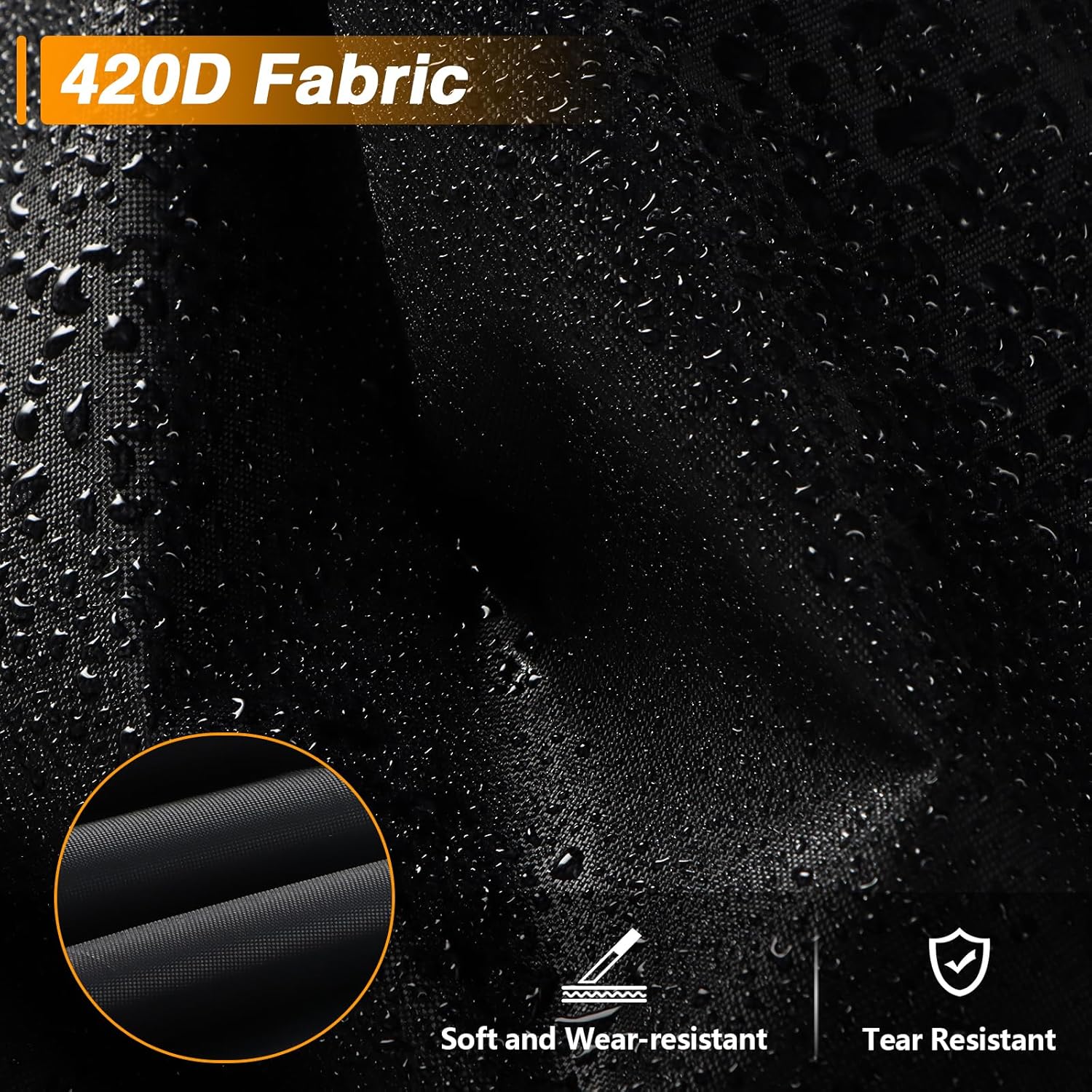 L-Shaped Sectional Sofa Cover 85" L/110" L x 33.5" D x 31" H 420D Heavy Duty Windproof and Waterproof Outdoor Sectional Couch Cover for 6-Seater Patio Furniture Couch