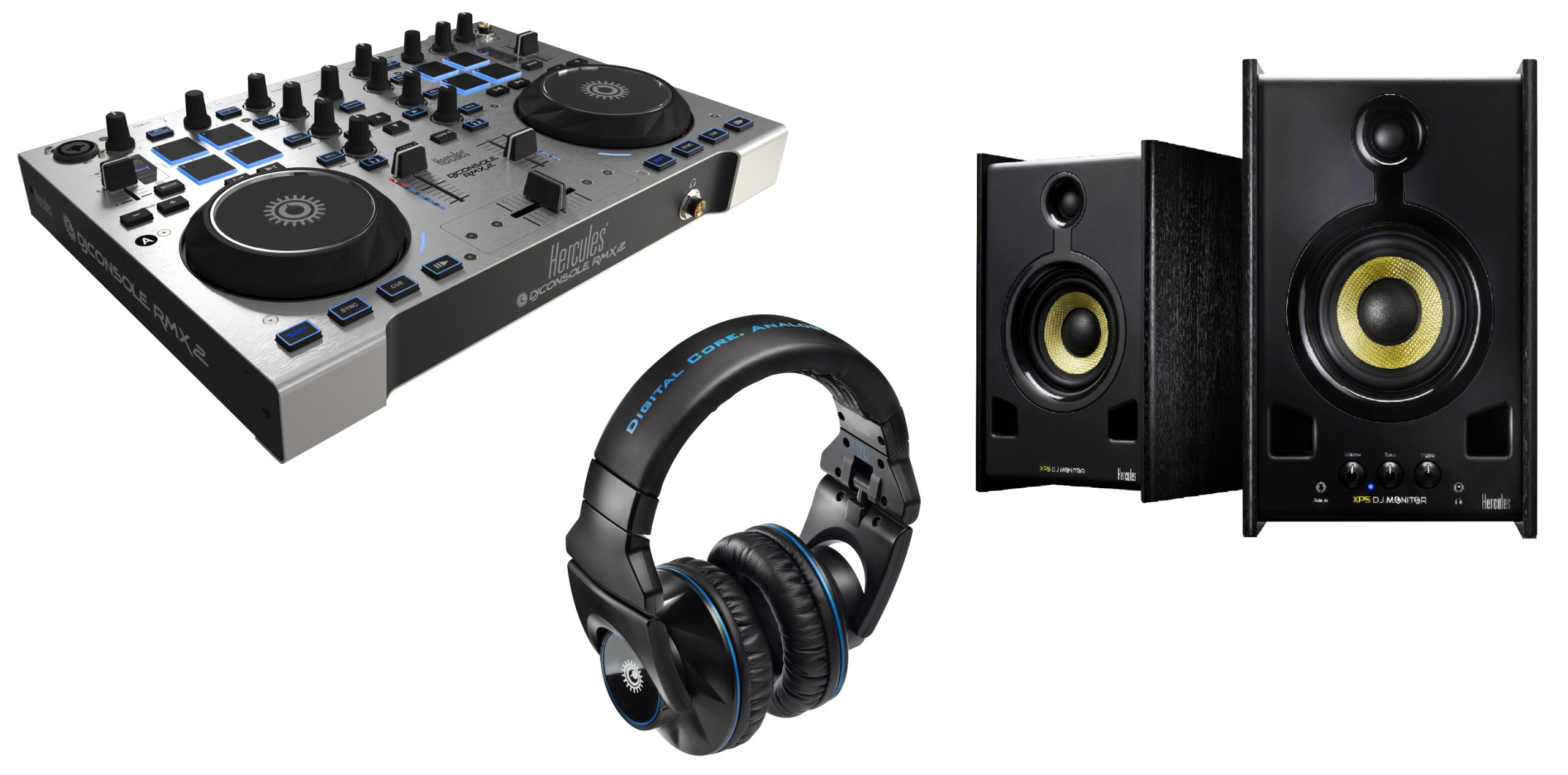 Hercules DJ 4769200 Console RMX 2 Bundle Pack with DJ Controller