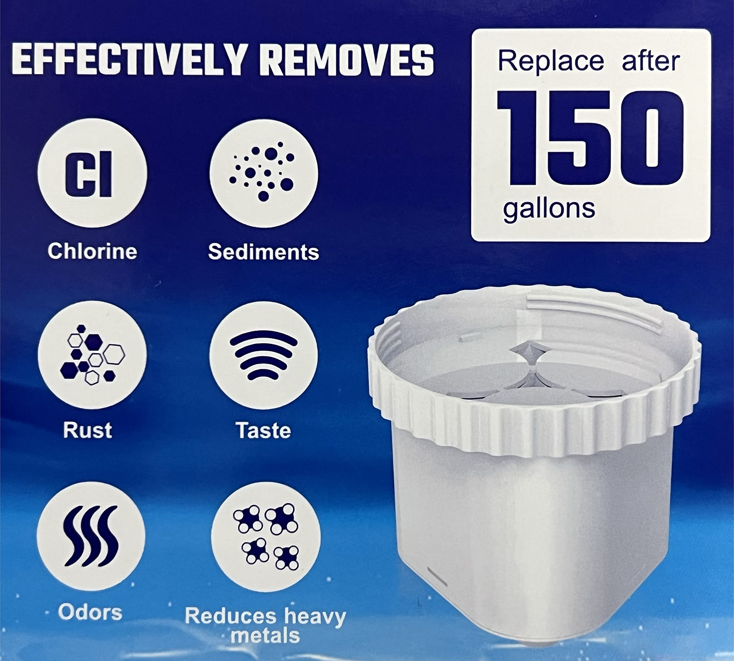 Nispira Recambios Dispensador de Agua, Repuesto de Filtro de Jarra de Agua para Epic Pure, Seychelle, Aquagear | Elimina Fluoruro, Cloro, Plomo, Olor y Más | 150 Galones 4 Paquetes