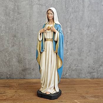 Amazon.co.jp: BCカトリックのマリアの無原罪のハートフィギュア