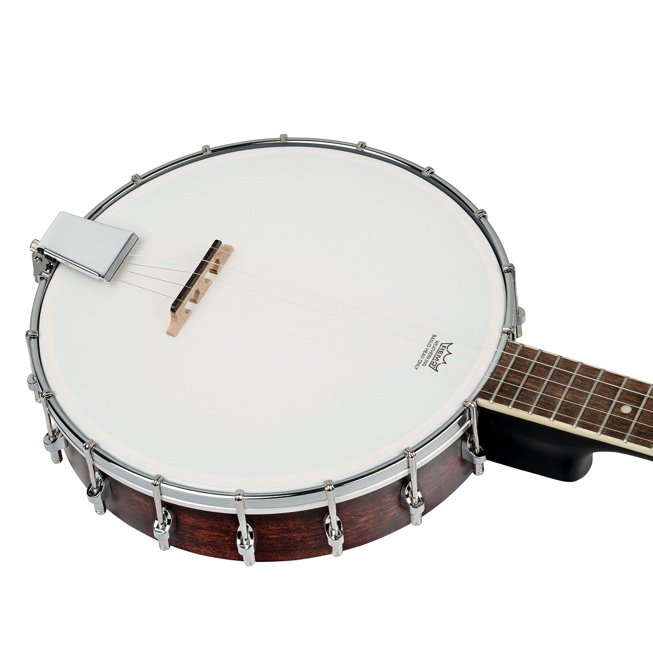 Ortega Guitars Americana Series Banjo – Open Back – 5 Saiten, Akustisch – Remofell, Mahagoni, Whiskey Burst Finish (OBJ150OP-WB)