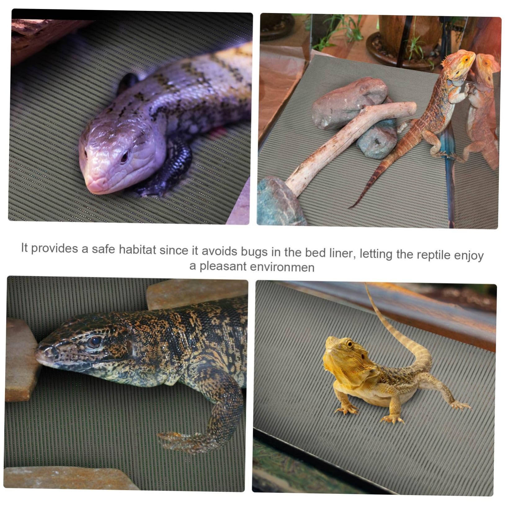 Sosoport Reptilienmatte aus Polyester Waschbar und Wiederverwendbar Zuschneidbar für Schildkröten Terrarium und Reptilienbecken