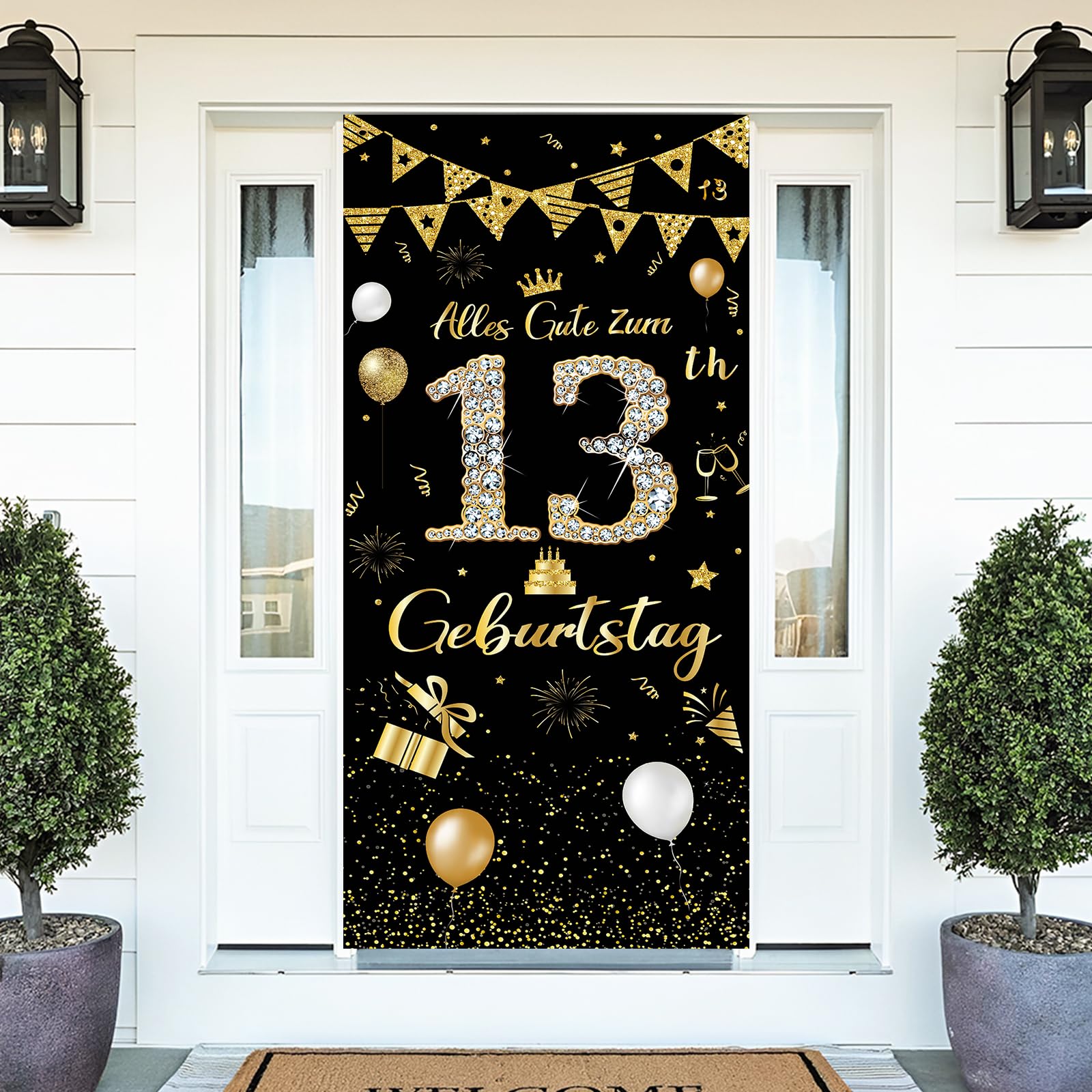 Geburtstag Banner Mann Frau 185 × 90 cm