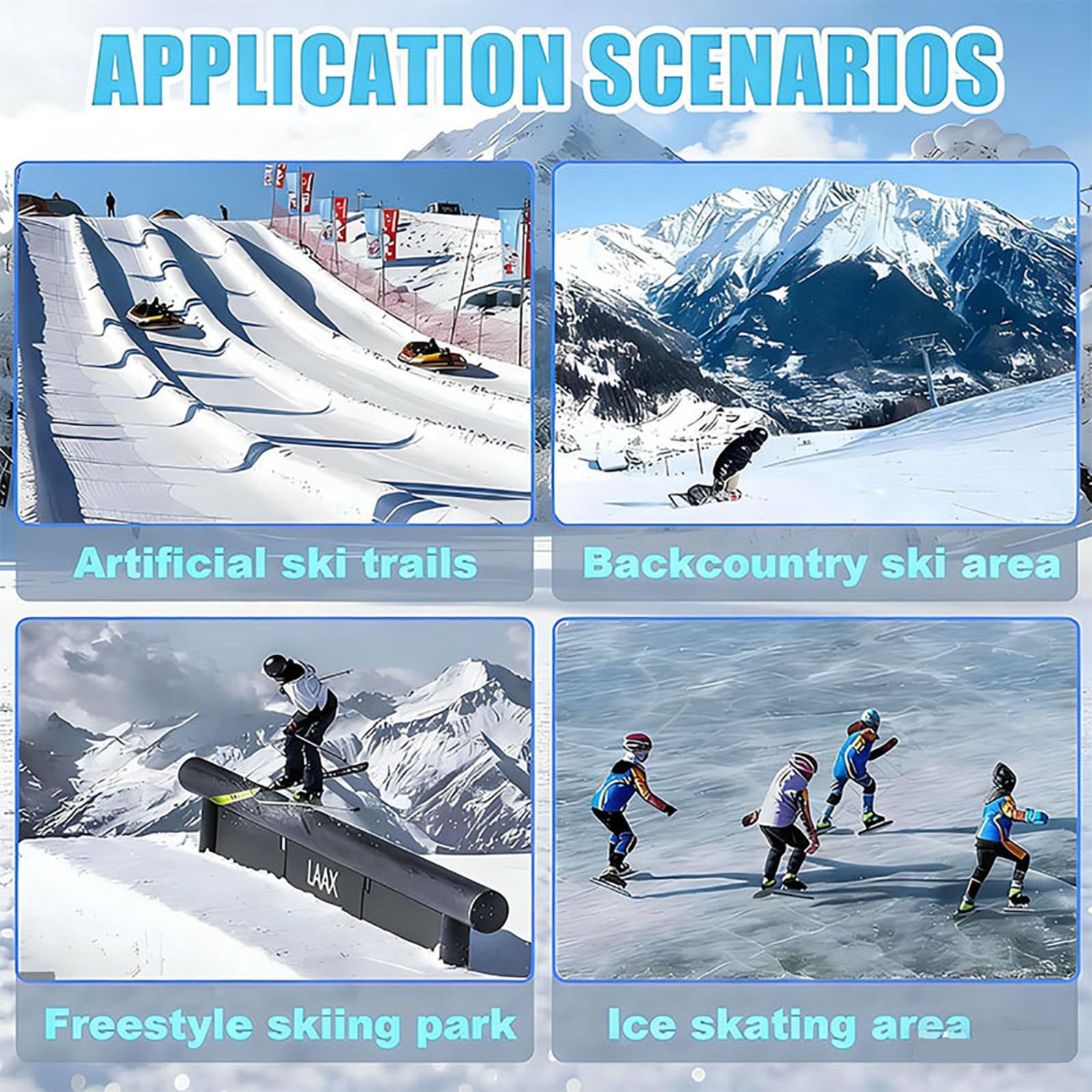 Fortgeschrittener Schneescooter/Skier – Schneescooter für Erwachsene (Modelljahr 2026) mit 360°-Lenkung und dreifachem Aluminiumrahmen, 150 kg Tragfähigkeit