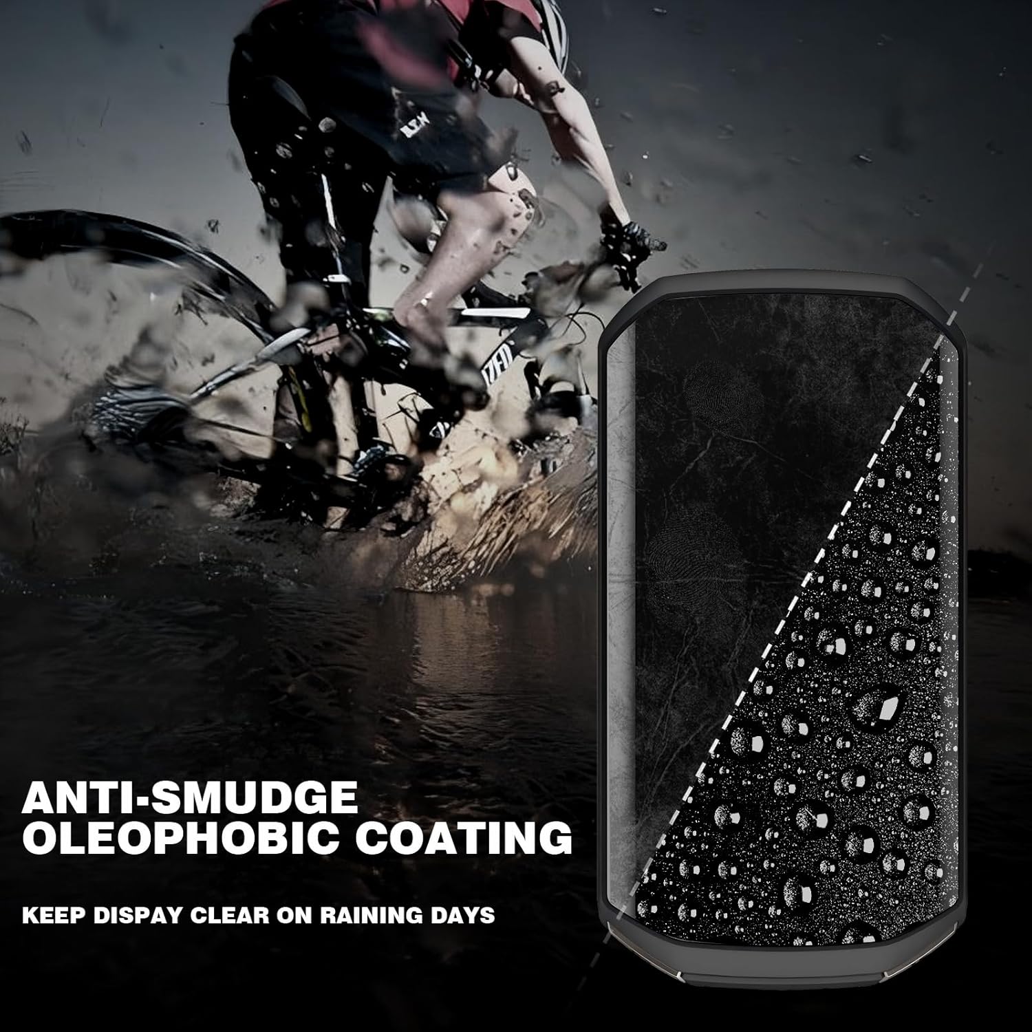 Screen Protector Tempered Glass 2-PCS Compatible with Garmin Edge 1050, Fit Curved Screen Anti-Scratch Bubble-Free HD Clear Film 9H Hardness - Image 5