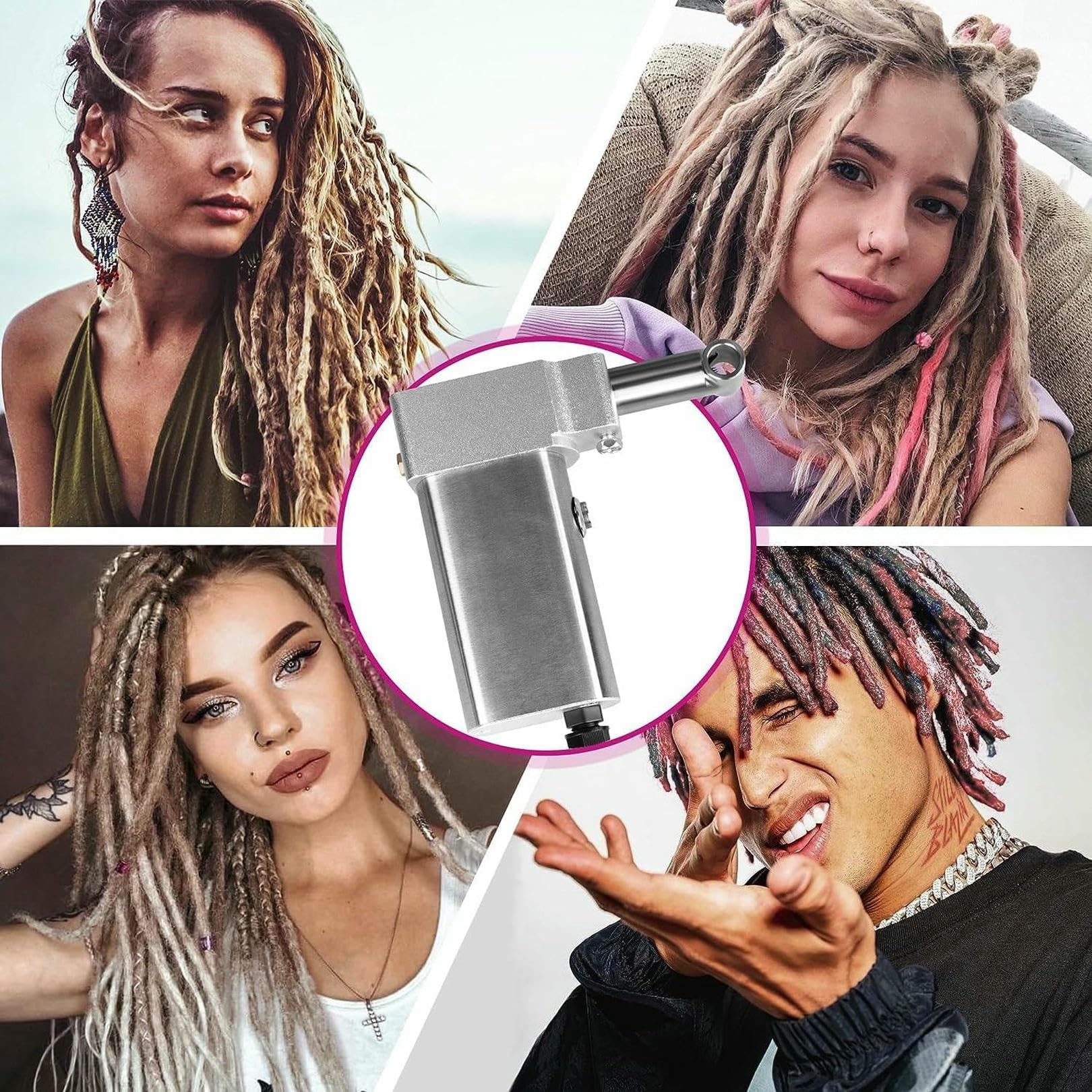 Maszyna Dreadlocks, Natychmiastowa Ręczna Maszyna Do Dziania Elektrycznego Bun, Maszyna Do Dziania Skręconego Z 20 Haczami, Szybka I Łatwa