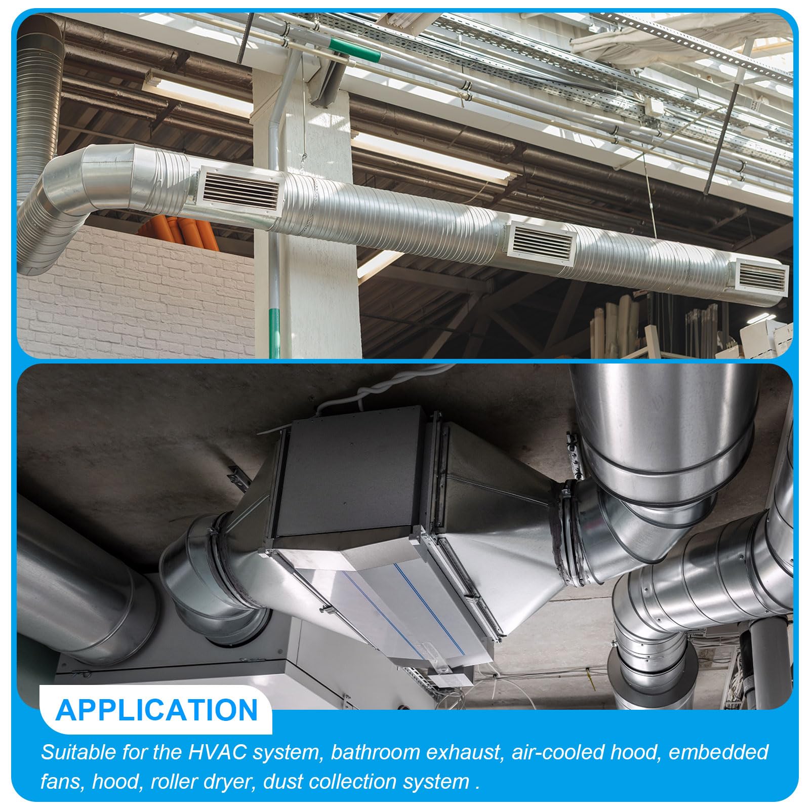 PATIKIL 25,4 cm auf 15,2 cm Rohrreduzierer, 2 Stück, verzinkter Stahl, rund, Luftk-Reduzierstück, Crimprohrerhöhung, Adapter, Verbindungsstück, Kupplung für HVAC, Lüftungsanlagen
