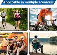 APOMOONS Geantă moto neagră impermeabilă de picior și de brâu, cu buzunare multiple, curea reglabilă, unisex, pentru outdoor, camping, drumeții, ciclism și alergare 7