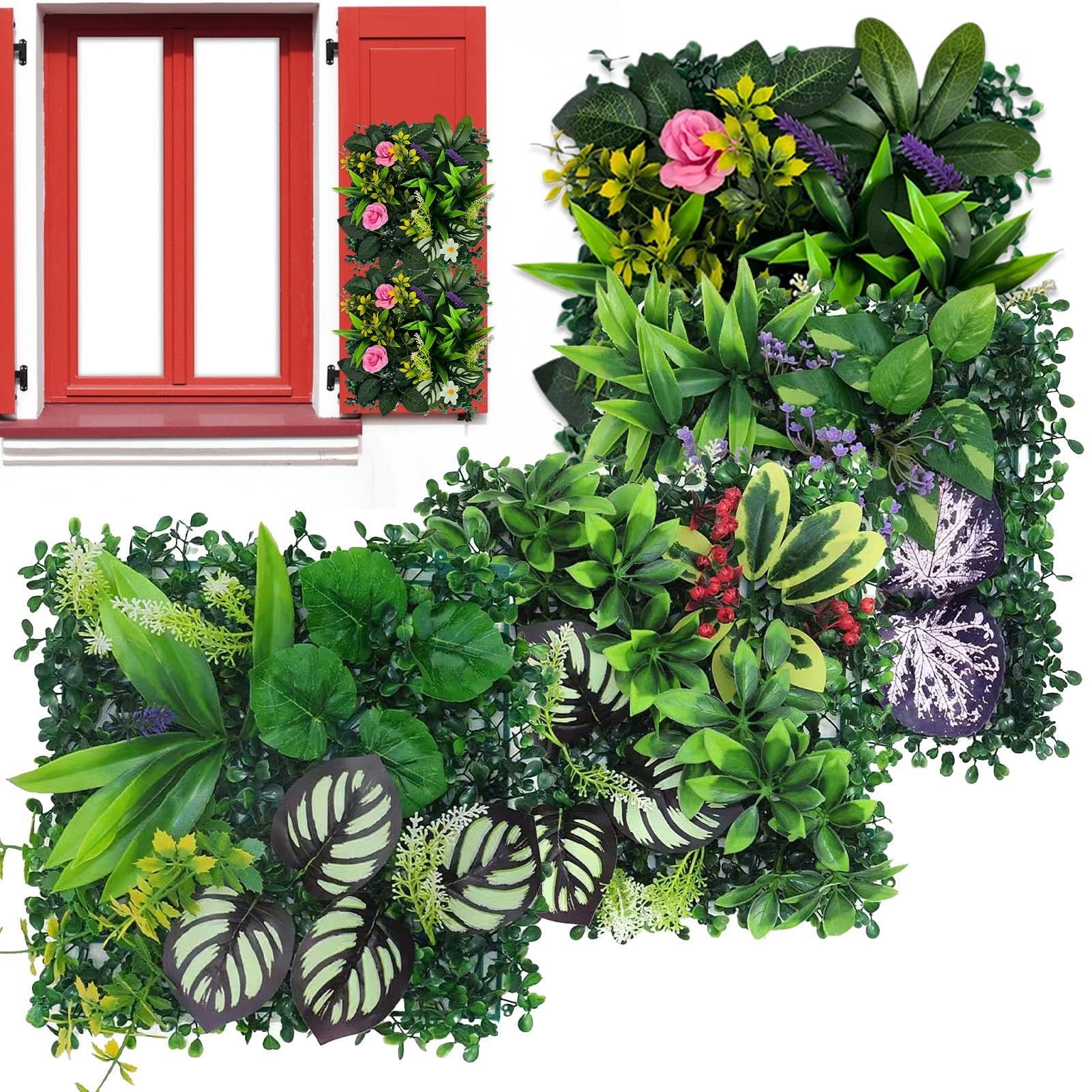Panneaux de verdure artificielle occultant pour ecran d'intimite de jardin en lot