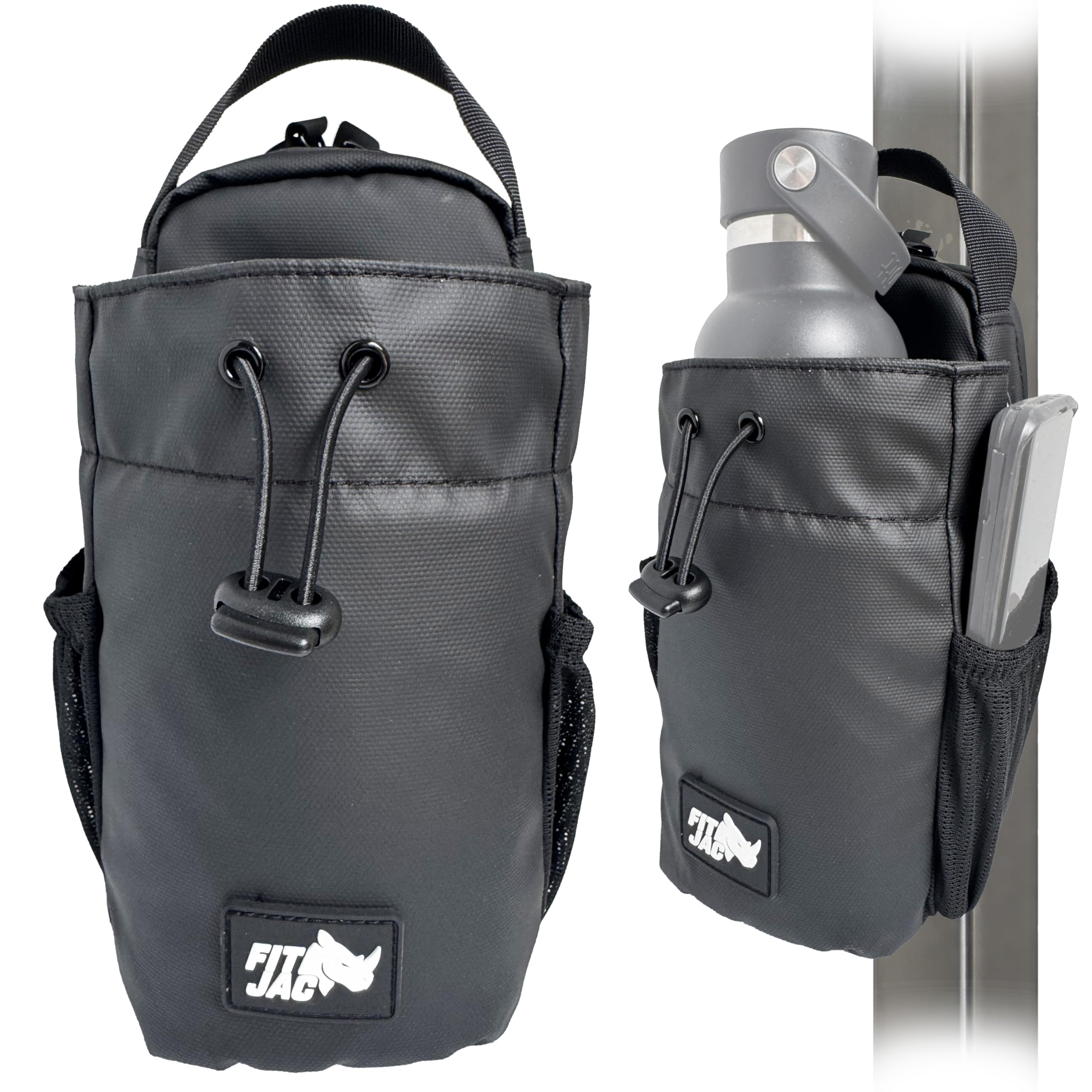 Bolsa Deportiva Magnética de Gimnasio | Bolso Deportivo con Imanes | Impermeable y Compacta | Mantén tu Móvil, Botella y Llaves Siempre a Mano | Unisex para Gym o Fitness (Negro)