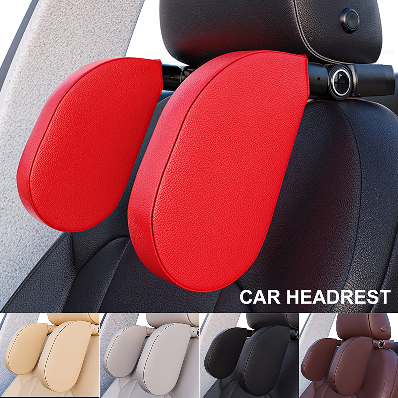 Cale Tete Enfant Voiture Peut Stocker du Charbon Actif et De L'aromathérapie Solide, Confortable Tete Enfant Voiture pour Cale Nuque avec Crochet Et Support De Téléphone