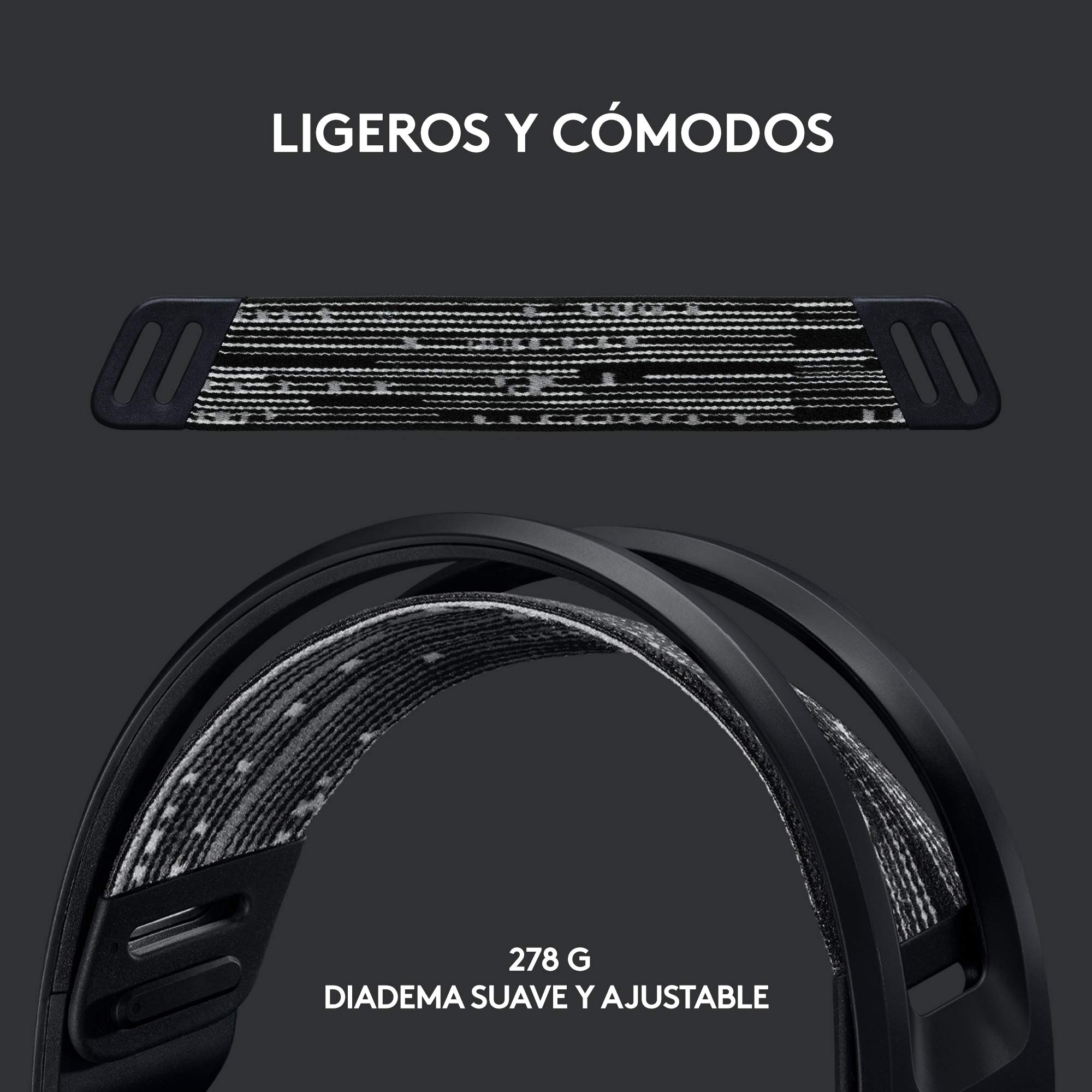 Logitech G733 Lightspeed Auriculares con Micrófono Inalámbricos para Gaming con Diadema con Suspensión, LIGHTSYNC RGB, Tecnología de Micrófono Blue Vo!CE, Ligeros, 29h de batería,PS4, PS5, PC - Negro