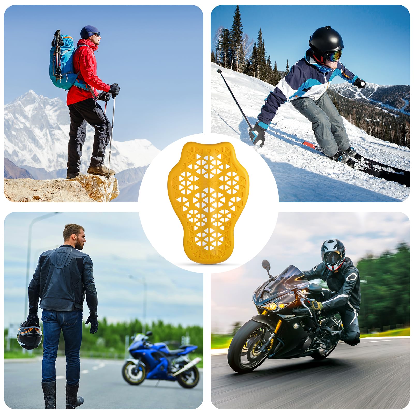 Surlim Motorrad-Rüstungseinlage, CE-Level 2, Motorradschutz, CE-Protektoren für Motorradjacken, Hosen