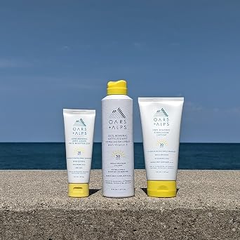 Oars + Alps SPF Mineral Sunscreen Spray for Face & Body, Infused with Vitamin E & Antioxidants, Water & Sweat Resistant, All Skin Types, Lightweight, Hydrating