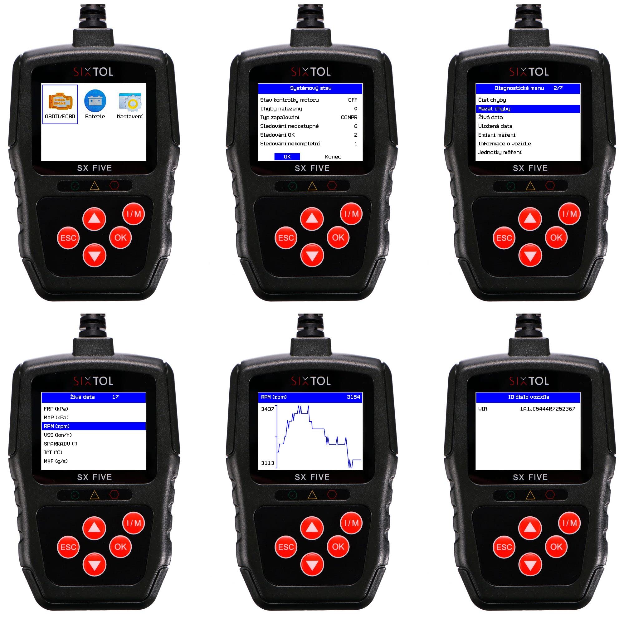 Herramienta de diagnóstico de Coche SX Five | Dispositivo de diagnóstico OBDII