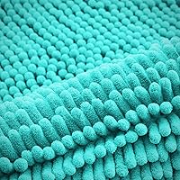 Vista 15 de Smiry - Juego de alfombras de baño de 2 piezas, suaves, absorbentes, de felpilla, lavables a máquina, antideslizantes, para bañera, ducha y piso Gris