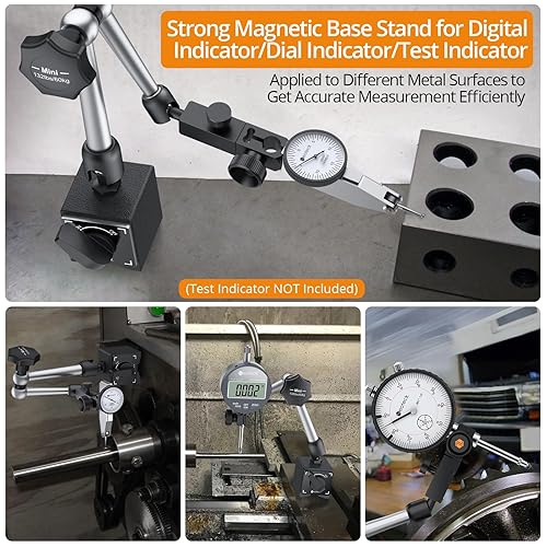 Miniatura 10 de Neoteck Soporte de base magnética de 220 lbs100 kg para indicador de marcado digital compatible con la mayoría de indicadores de dialdigital