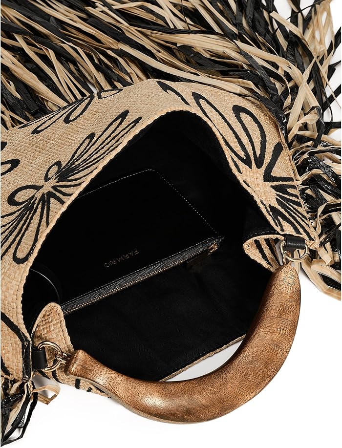 Женские сумки FARM Rio Fringed Raffia Mini Bag — фото 2