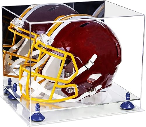 Miniatura 107 de vitrina de acrílico tamaño real casco fútbol americano.