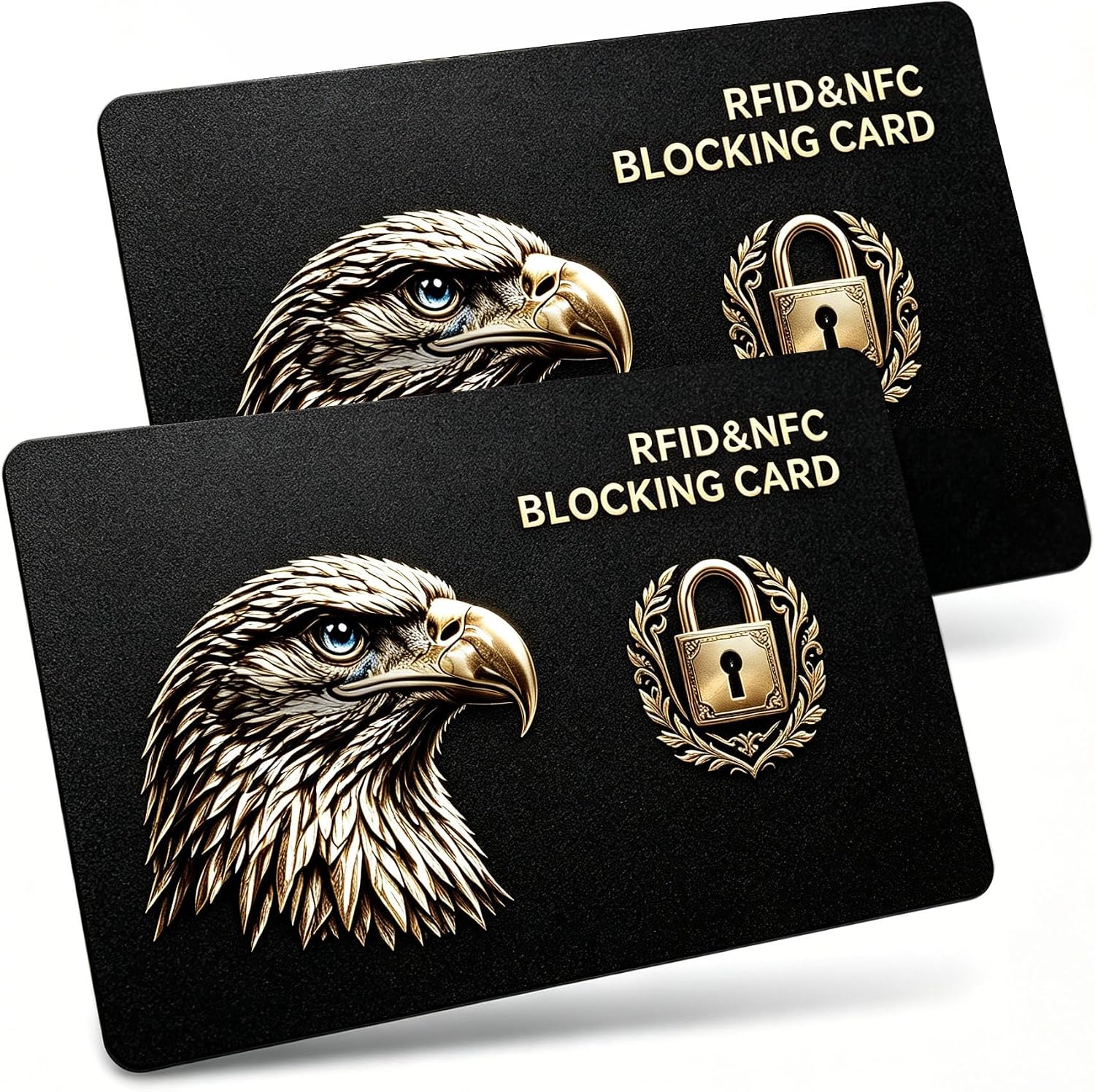 2 Pack RFID Blocking Card, One Card Protects Entire Wallet Purse, NFC Contactless Bank Debit Credit Card, Anti-Theft NFC Contactless Blocker, Theft for Men & Women-Black