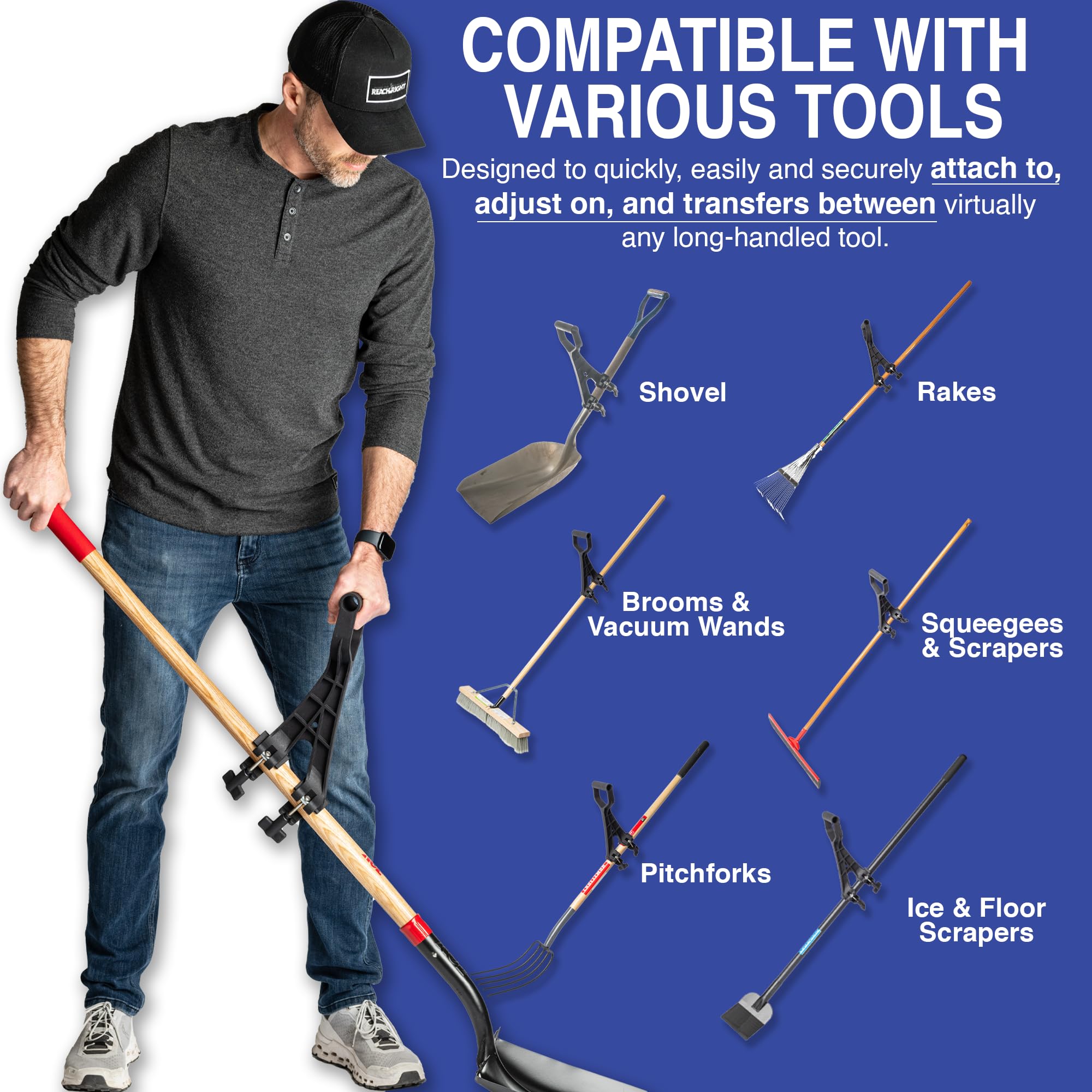 Universal Extension Handle For Weedeater, Trimmer, Shovel, Rake & More