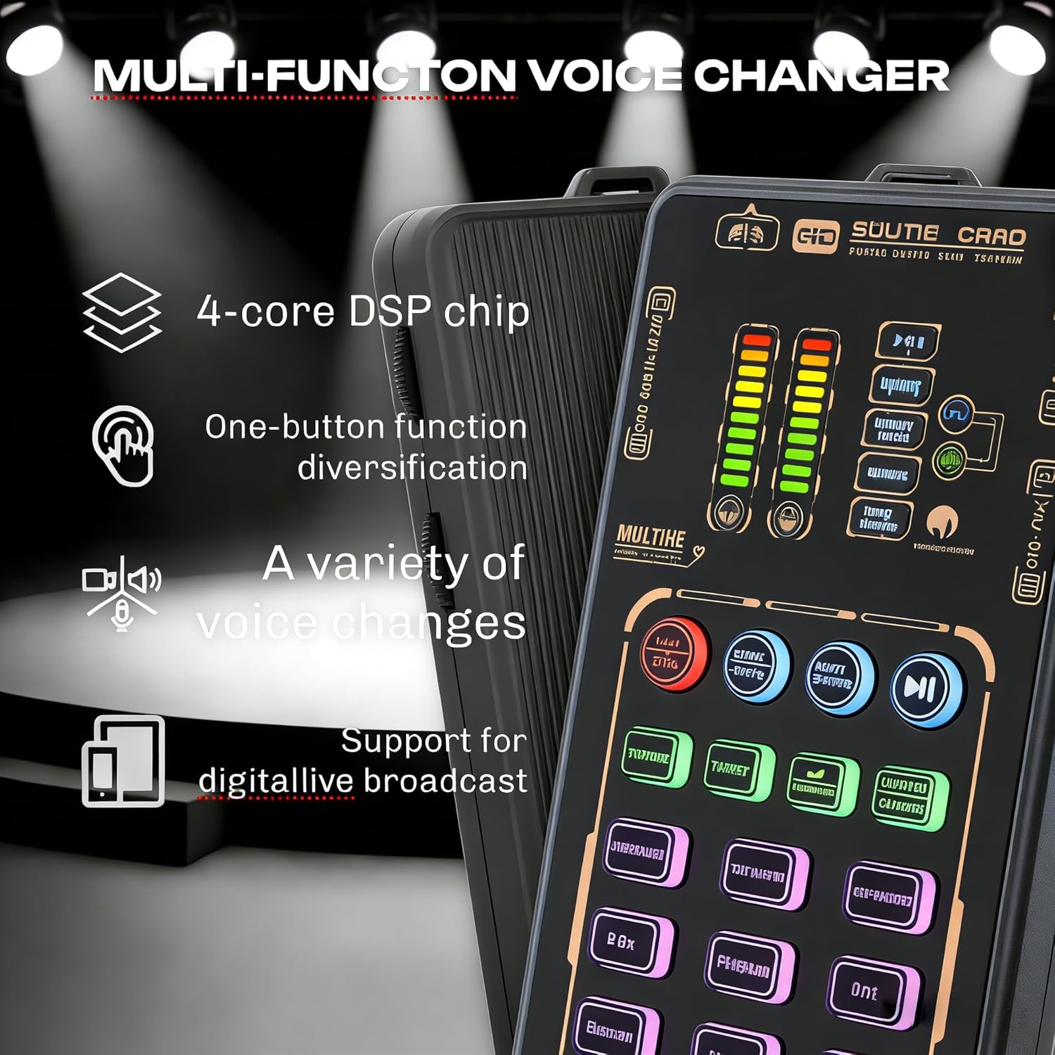 Portable Handheld Sound Card kit, Connects to Mobile Phone via Type C for Charging, Suitable for podcasting, Recording, Singing. The Best Gift for Family, Friends. Compatible with YouTube and TikTok.