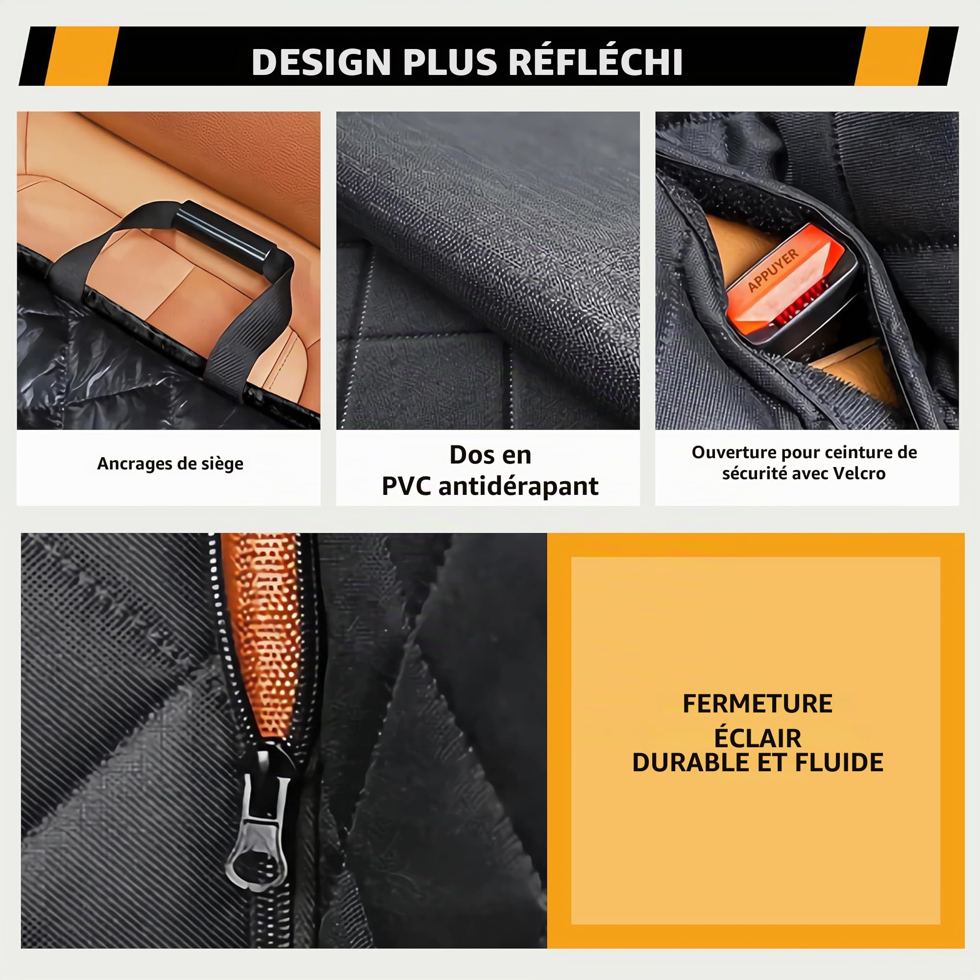 Protection Voiture Chien ArrièRe pour Animaux, AlèSe ImperméAble et Anti-Rayures pour Chien, Tissu Oxford 600d, Housse Voiture Chien Universelle pour Voitures ParticulièRes, Camions et SUV